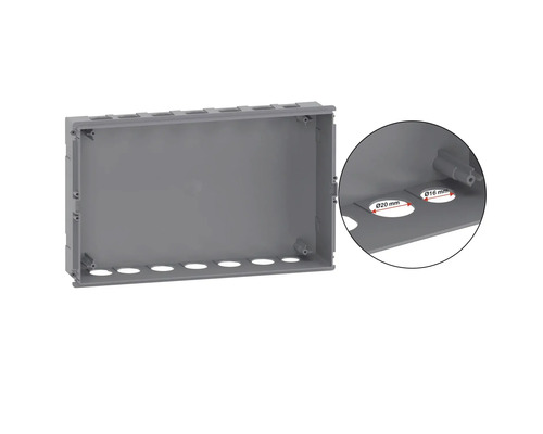 Carcasă goală cu decupaje pentru treceri de cabluri