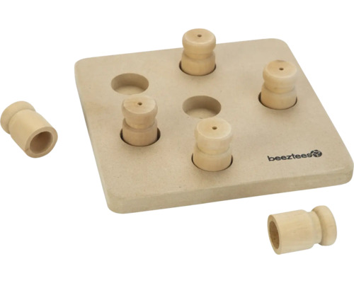 Jucărie câini interactivă Beeztees Braingame Ozo lemn 18x18x3 cm Jucărie de logică Beetztees din lemn pentru animale de companie