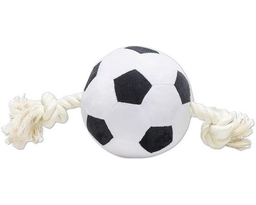 Jucărie câini Beeztees minge fotbal cu sfoară pluș 27x13x13 cm Mingea de fotbal jucărie cu șnur