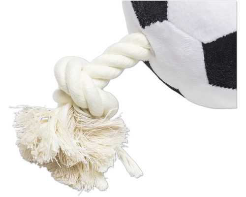 Jucărie pentru câini minge de fotbal cu sfoară