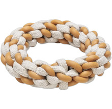 Inel jucărie pentru câini din sfoară și plastic