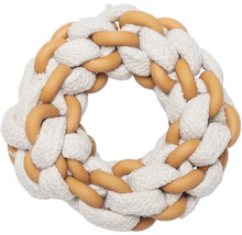 Jucărie pentru câini inel din sfoară și plastic