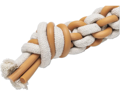 Jucărie din sfoară pentru câini cu cauciuc