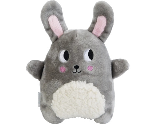 Jucărie câini Beeztees Puppy Cuddle Toys Snoet 25x20x7,5 cm Iepure de pluș gri cu accente roz