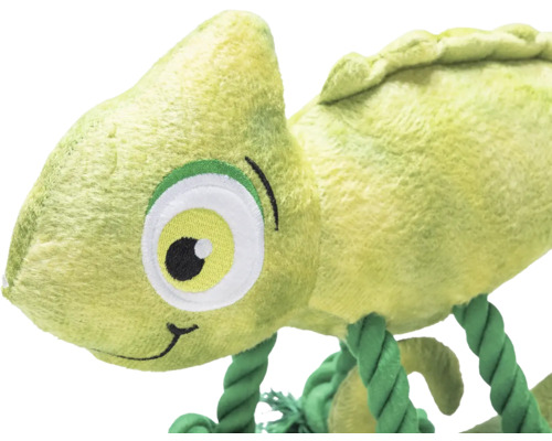 Jucărie de pluș chameleon cu picioare de sfoară