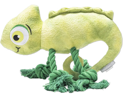 Jucărie de pluș cameleon cu picioare din sfoară