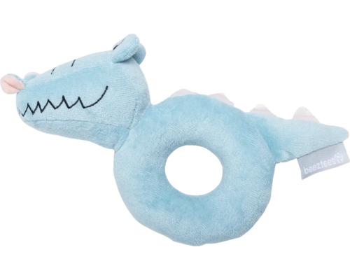 Crocodil de pluș ca jucărie de dentiție