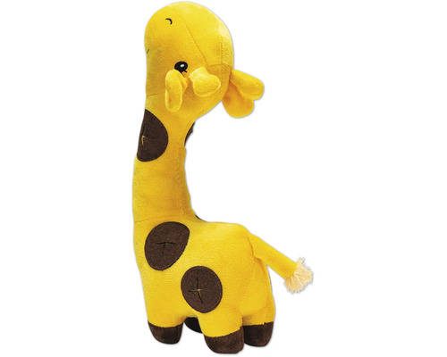 Jucărie de pluș girafă galbenă cu pete maro