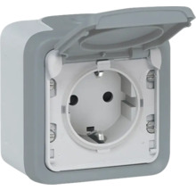 Priză cu contact de protecție cu capac deschis