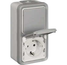 Combinație pentru spații umede cu întrerupător și priză