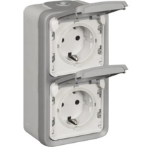 Priza dublă cu capac rabatabil pentru exterior