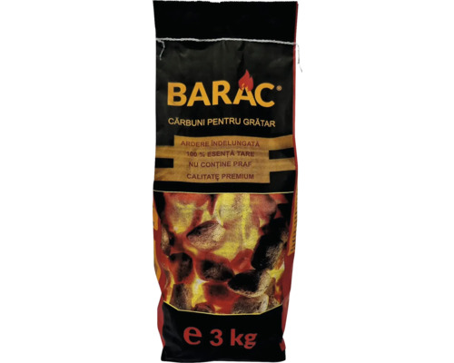 Cărbuni pentru grătar premium Horeca Barac 3 kg ardere îndelungată Cărbune pentru grătar Barac, ambalaj de 3 kg