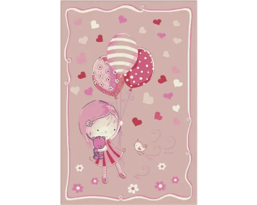 Covor cu model de fată, inimă și balon