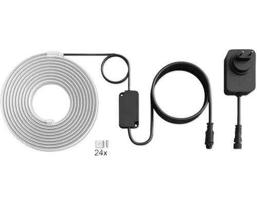 Bandă LED cu material de fixare și adaptor de alimentare
