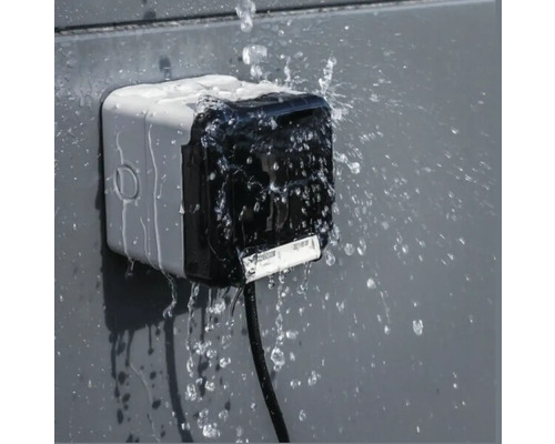Priză rezistentă la stropire pentru exterior cu cablu
