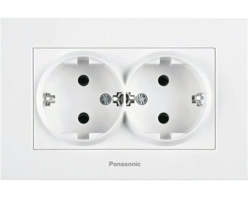 Priza dublă cu ramă de la Panasonic