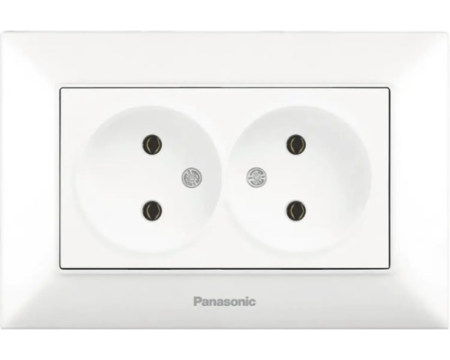 Priză dublă fără împământare Panasonic Arkedia Slim, | HORNBACH