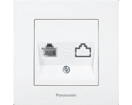 Priză date RJ45 simplă Panasonic Karre Plus, alb, incl. | HORNBACH