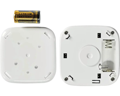 Baterie și partea inferioară a unui senzor alb