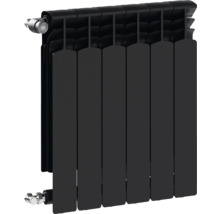 Radiator negru cu mai multe nervuri