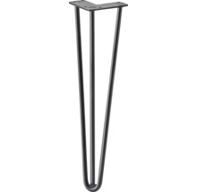 Picior de masă tip ac de păr unic, cu trei tije și placă de montare