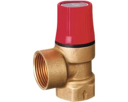 Supapă de siguranță din alamă cu capac roșu