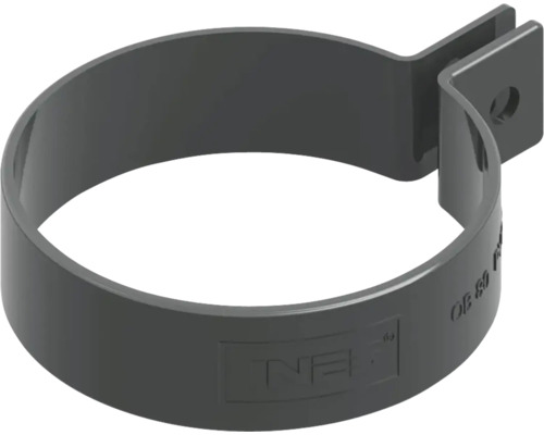 Brățară burlan Bravo Ø 80 mm graphite Colier de țeavă pentru fixarea țevilor