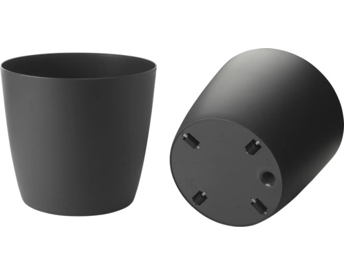 Ghiveci de flori din plastic, cu vedere la bază inclusă