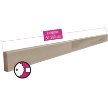 Plintă din lemn cu indicarea lungimii de 50 până la 200 centimetri