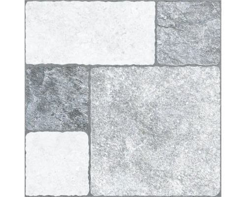 Gresie exterior / interior porțelanată glazurată rectificată Grand Stone Grey 40x40 cm Placă ceramică cu aspect de piatră