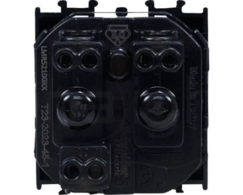 Vedere din spate a unui întrerupător electric cu simbolul DVE și sigla Schneider Electric