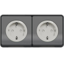 Priza dublă pentru montaj pe perete