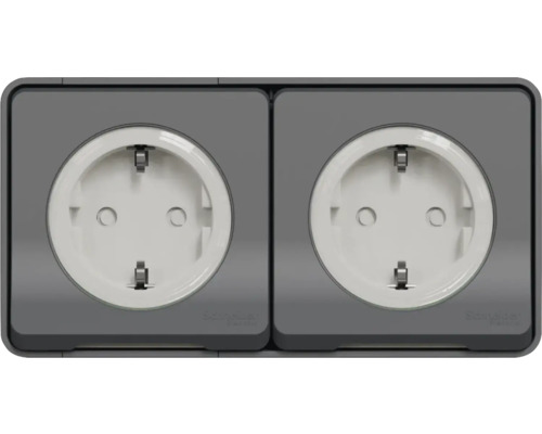 Priza dublă pentru montaj pe perete