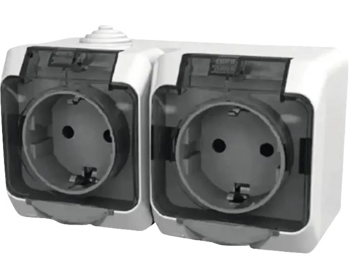 Priză dublă pentru exterior