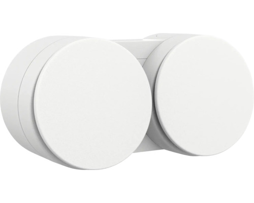 Întrerupător dublu Ovivo xOne Big Button IP54 alb, montaj aplicat Carcasă dublă aparentă pentru dispozitive electronice