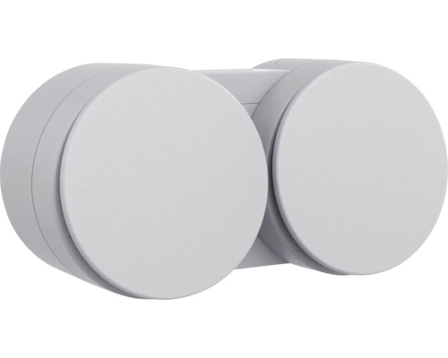 Întrerupător dublu modular Ovivo xOne Big Button IP54 gri, montaj aplicat Oprirea dublă a ușii pentru montare pe perete