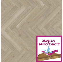 Parchet cu model herringbone cu sigiliul Aqua Protect