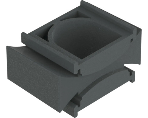 Element de legătură intermediar Ovivo xOne antracit Protecție de colț pentru cabluri din plastic pentru exterior