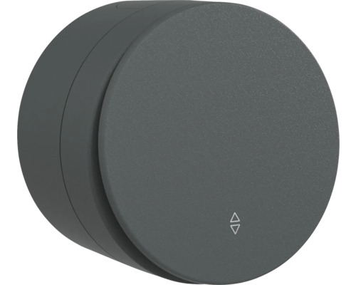 Întrerupător cap scară Ovivo xOne Big Button IP54 antracit, montaj aplicat Dimmer rotund pentru controlul luminii