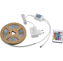 Set bandă LED cu telecomandă și accesorii pe rolă de carton