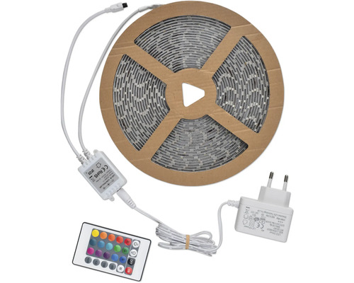 Bandă LED pe rolă cu telecomandă și sursă de alimentare