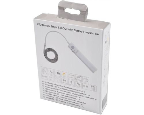 Bandă LED CCT cu senzor și funcție baterie 1 m
