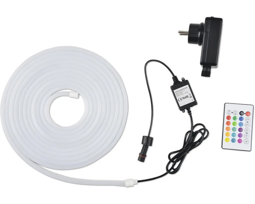 Furtun luminos cu LED cu mufă, controler și telecomandă