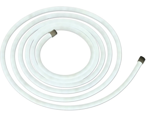 Furtun de apă alb încolăcit