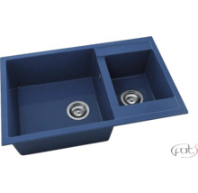 Chiuvetă cu două cuve și set de scurgere