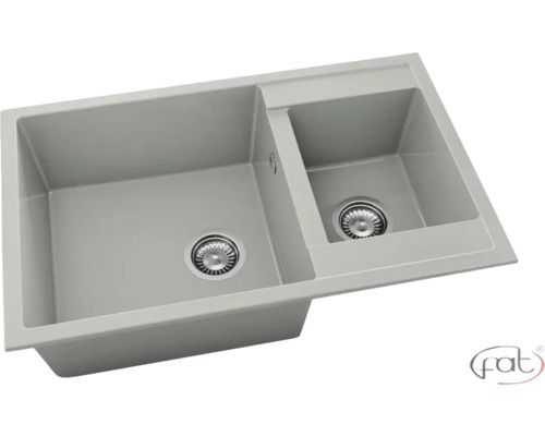 Chiuvetă cu două cuve din material compozit