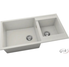 Chiuvetă cu două cuve și scurgere