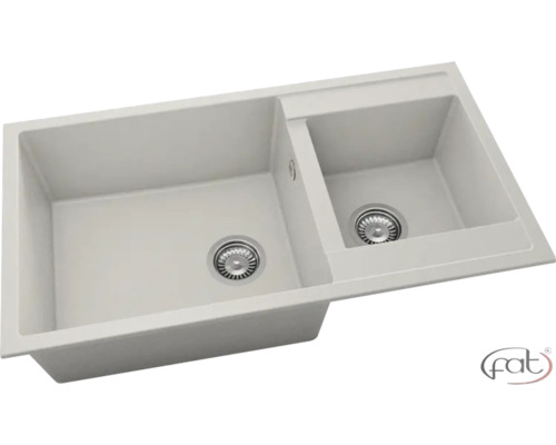 Chiuvetă cu două cuve și scurgere