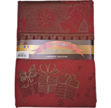 Față de masă roșie cu model din amestec de bumbac