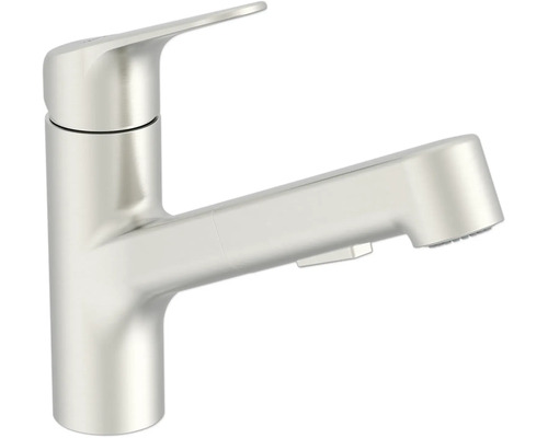 Baterie bucătărie cu duș KEO SHAZA inox satinat Baterie de bucătărie cu duș extractibil